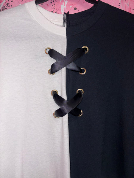 Black and White Checked Long Sleeve