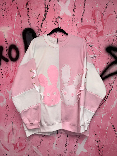 Pastel Bunny Halves Crewneck
