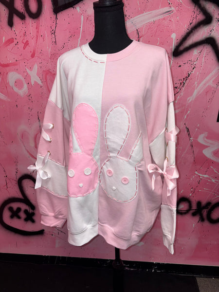 Pastel Bunny Halves Crewneck